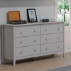 Alaterre Furniture Simplicity Wood 6-Drawer Dresser, Dove Gray AJSP0380
